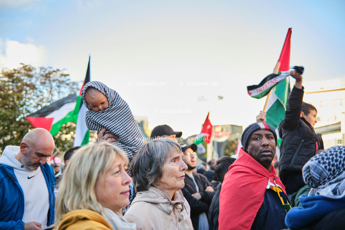 Palästinenser Kundgebung mit Solidarität für Gaza
