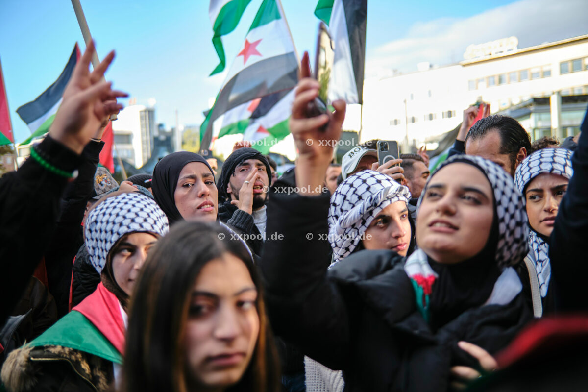 Palästinenser Kundgebung mit Solidarität für Gaza